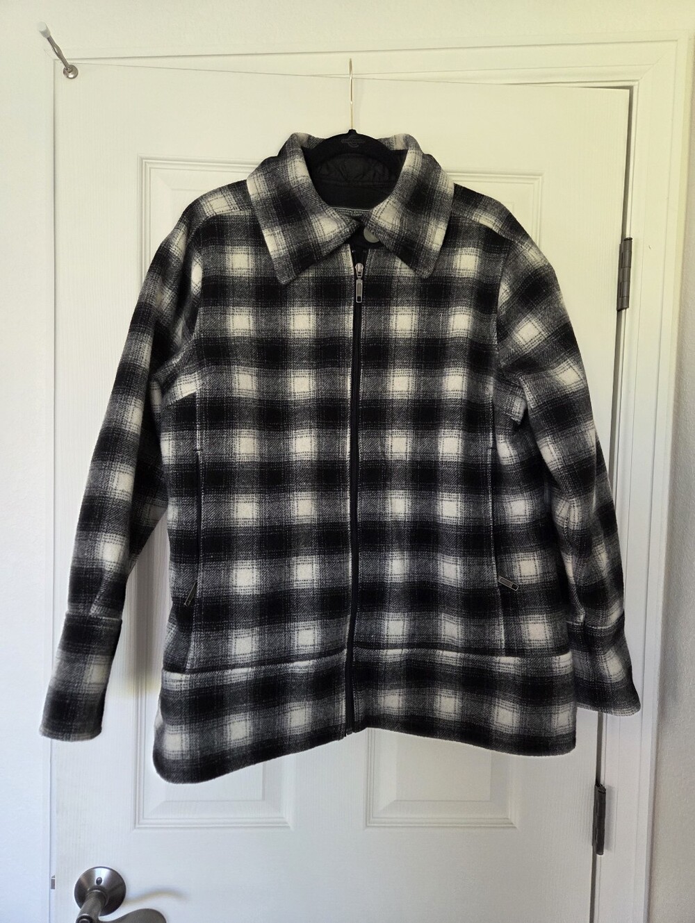 Woolrich Womens Plaid Wool Jacket XL